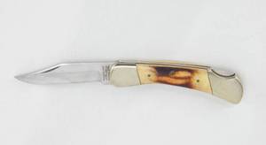 lot 81 image: Vintage Parker-Iami K249 Surgical Steel Blade Stag Bone Handle Lockback Folding Knife