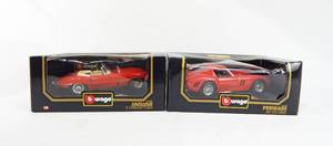 lot 153 image: Set of Vintage 1983 Bburago Jaguar and Ferrari 118 Scale Die Cast Cars