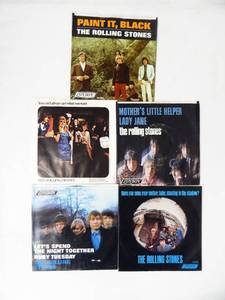 lot 166 image: Set of 5 Vintage The Rolling Stones 45 Records