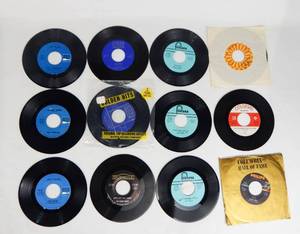 lot 172 image: Lot of 12 Vintage Rock and Pop 45 Records