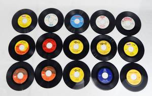 lot 173 image: Lot of 15 Vintage Rock and Pop 45 Records