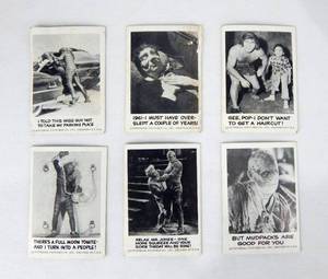 lot 186 image: Set of 6 Vintage 1961 Spooky Stories Collector Trading Cards