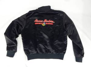 lot 187 image: Vintage Hanna Barbera Home Video Black Satin Jacket