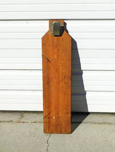 lot 120 image: Large 36 Inch Long Wood Fish Cleaning Board