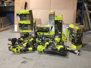 lot 3 image: Lot of assorted ryobi power lawn care items Customer Returns See Pictures