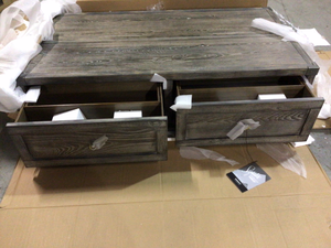 lot 22 image: Chazney Rustic Brown Lift Top Cocktail Table See Pictures