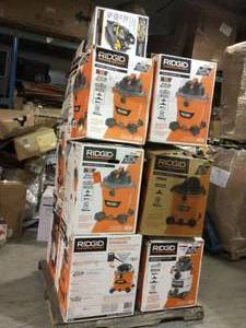 lot 33 image: Lot of Ridgid Shop Vacs Various Conditions and sizes See Pictures