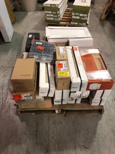 lot 5 image: Pallet of assorted flooring various conditions and sizes Customer Returns See Pictures