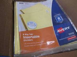 Box of Avery Insertable Dividers...