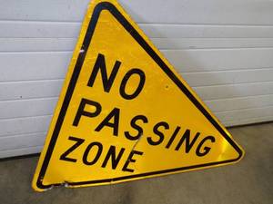 No Passing Zone Sign