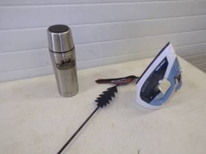Iron, Thermos and Rain gauge Holder