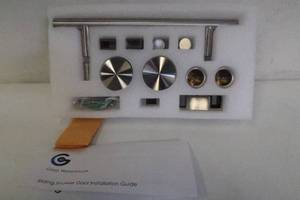 lot 783 image: Glass Warehouse Handle Only for 48 in. x 78 in. Frameless Sliding Shower Door in Brushed Nickel GW-SLD-48-BN