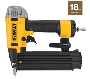 lot 757 image: DeWalt 18-Gauge Pneumatic Corded Brad Nailer DWFP12233