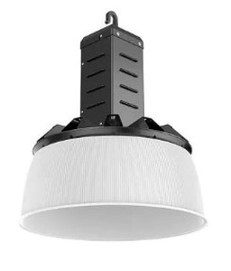 lot 722 image: Commercial Electric 16 in. 750-Watt Equivalent Integrated LED Dimmable Black High Bay Light 5000K HL-NHB270-NP09B