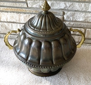 Large Double Handled VesselLidded Vase