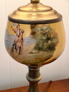 Antique Hand Painted Table Lamp