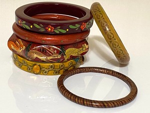 Six Vintage Bangle Bracelets
