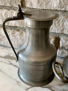 Two Etain Vintage Pewter Items