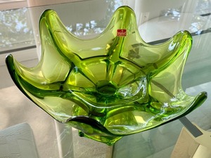 Viking Glass Green Candy Dish