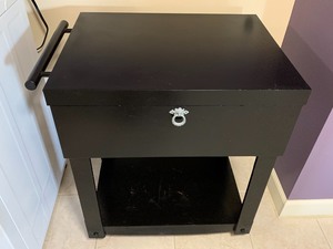 Light Weight Wood CabinetCart w Towel Bar