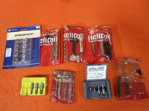 lot 77 image: Easy Outs, Left Handed Drill Bits, Thread Chasers, Heli Coils