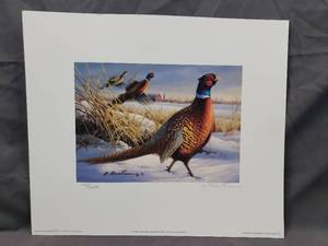 lot 47 image: 1995 Minnesota Pheasant Habitat Stamp Print by Robert Hautman