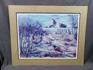 lot 58 image: The Resting Place - Ringneck Pheasants by Elaine Wadsworth Number 389520