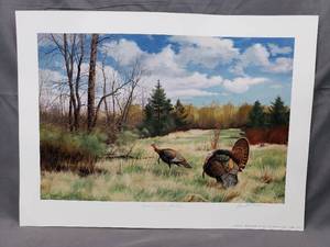 lot 72 image: U.S. Bank Presented Gobbler Crossing - Eastern Wild Turkeys by David A. Maass