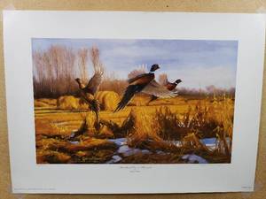 lot 90 image: Heartland Trio - Pheasants by Gary W. Moss Number 13842000