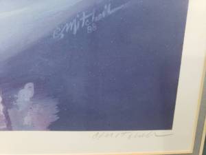 lot 103 image: C Mitchell Print of a Loon #273500