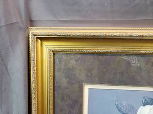 lot 109 image: Print of Flowers in a Pot, Ornate Frame