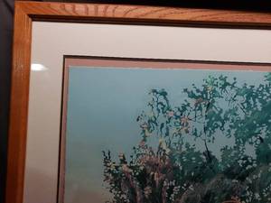 lot 127 image: Large Pond Scene Print - Willow Pond