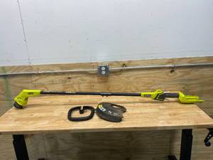 lot 25 image: RYOBI 40-Volt Lithium-Ion Brushless Electric Cordless Attachment Capable String Trimmer