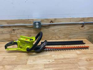lot 26 image: RYOBI 24 in. 40-Volt Lithium-Ion Cordless Battery Hedge Trimmer (Tool Only)