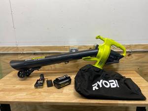 lot 30 image: RYOBI RY40450 40-Volt Lithium-Ion Cordless Leaf VacuumMulcher (Battery and Charger Included)