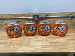 lot 39 image: TIDE PODS Lot of 4-  April Fresh Scent Laundry Detergent with Downy, 54 Count