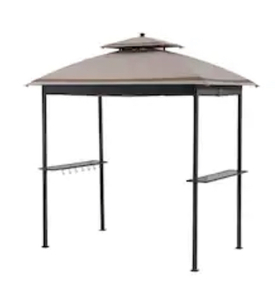 lot 11 image: SUNJOY Brown Metal Rectangle Grill Gazebo (Exterior 5-ft x 8-ft Foundation 4.4-ft x 6.8-ft)