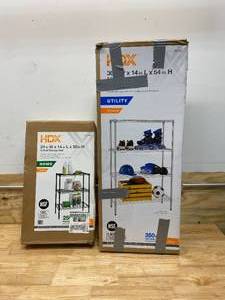 lot 110 image: HDX Lot of 2 Shelving Units
