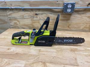 lot 111 image: RYOBI ONE 10 in. 18-Volt Lithium-Ion Cordless Battery Chainsaw (Tool Only)