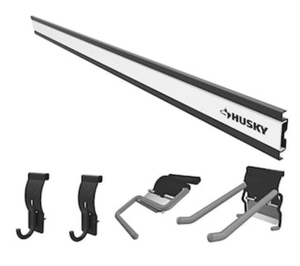 lot 112 image: HUSKY Garage Wall Track Starter Kit (5-pieces)