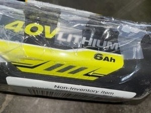 lot 11 image: RYOBI 40-VOLT LITHIUM ION 6 AH HIGH CAPACITY BATTERY. SEE PICTURES