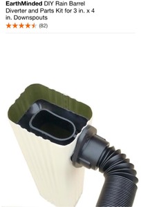 lot 14 image: EARTHMINDED DIY RAIN BARREL DIVERTER AND PARTS KIT FOR 3 IN. X 4 IN. DOWNSPOUTS. SEE PICTURES
