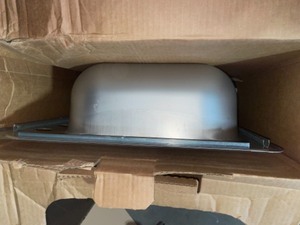lot 50 image: GLACIER BAY DROP-IN STAINLESS STEEL 25 IN. 4-HOLE SINGLE BOWL KITCHEN SINK. SEE PICTURES