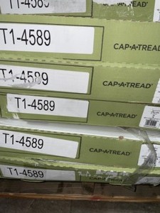 lot 55 image: 8 CASES WITH Cap A Tread Crestwood Gray OakCourtship Grey OakDowden 47 in. L x 12-18 in. W x 1-1116 in. T Laminate for Stairs