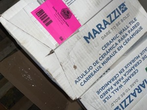lot 58 image: 12 CASES WITH MARAZZI LuxeCraft Handmade White Rhombus 3 in. x 6 in. Glazed Wall Ceramic Tile (5.04 sq. ft.Case)