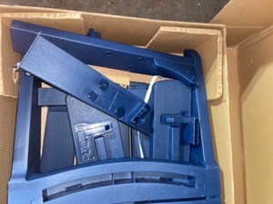 lot 64 image: 2 KETER Troy Midnight Blue Plastic Adirondack Chair