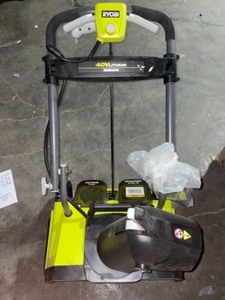 lot 66 image: RYOBI 20 in. 40-Volt Single-Stage Brushless Cordless Electric Snow Blower with 5.0 Ah Battery and Charger Included