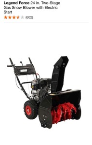 lot 80 image: LEGEND FORCE 24 IN. TWO-STAGE GAS SNOW BLOWER WITH ELECTRIC START. SEE PICTURES