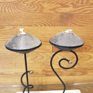 lot 60 image: Chic Modernish Candle Torches