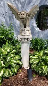 lot 126 image: Concrete Garden Gargoyle & Pedestal
